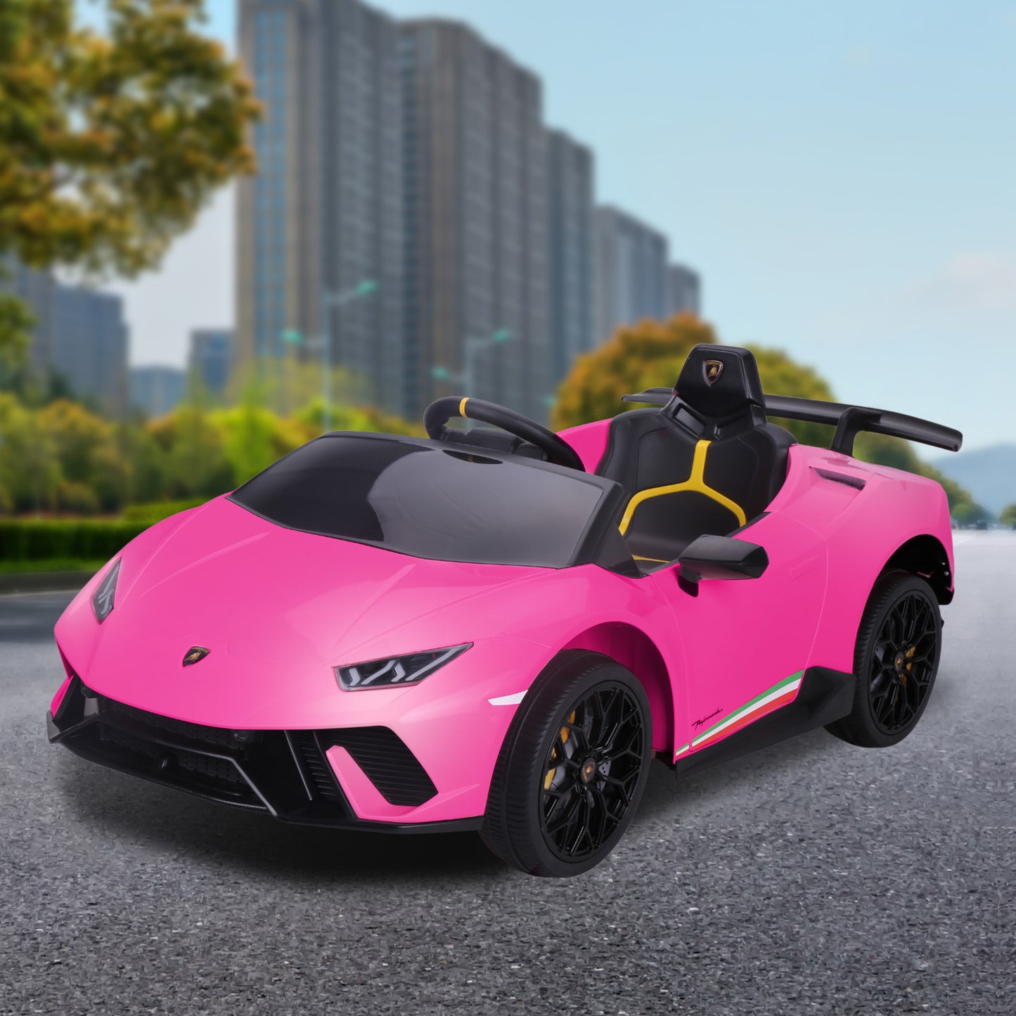 Kahuna Lamborghini Performante Kids Electric Ride On Car Remote Control by Kahuna - Pink