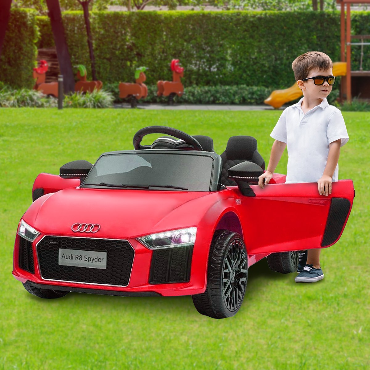 Kahuna R8 Spyder Audi Licensed Kids Electric Ride On Car Remote Control - Red